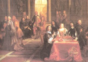 Visita de de René Descartes a la reina Cristina de de Suecia